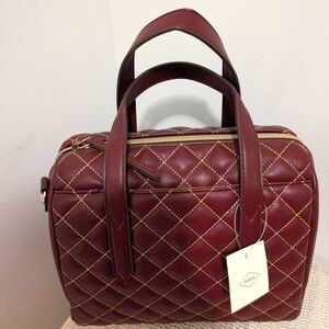 Fossil Sydney Satchel Wine.